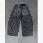 Zara Grey High-Waisted Barrel Balloon Jeans - Image 2