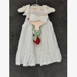 Baby Girl White Eyelet Strawberry Dress Set