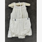 Baby Girl White Eyelet Strawberry Dress Set - Image 2