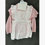 Baby Girl's Pink Bow Crochet Cardigan. - Image 2