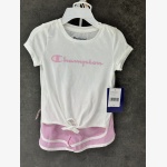 Girls' 2-Piece Front-Tie T-Shirt and Shorts Set