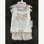 Girl 5-Piece Floral Bicycle Shorts Set.