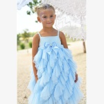 Tulle Strap Dress in Pale Blue - Image 2