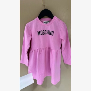 Moschino Girls’ Pink Logo Casual Dress