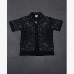 Short Sleeve Paisley Border Shirt