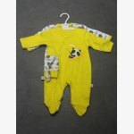 Yellow Panda Infant Sleepsuit & Hat Set