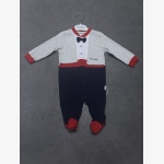 Pierre Cardin Bowtie Tuxedo Baby Romper