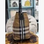 BURBERRY ASHBY CANVAS CHECK BUCKET BAG - Image 6