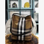 BURBERRY ASHBY CANVAS CHECK BUCKET BAG - Image 3
