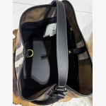 BURBERRY ASHBY CANVAS CHECK BUCKET BAG - Image 7