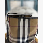 BURBERRY ASHBY CANVAS CHECK BUCKET BAG - Image 8