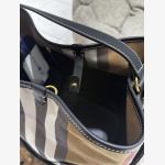 BURBERRY ASHBY CANVAS CHECK BUCKET BAG - Image 5