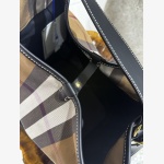 BURBERRY ASHBY CANVAS CHECK BUCKET BAG - Image 9