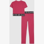 Girls Pink Logo Stripe - Image 2