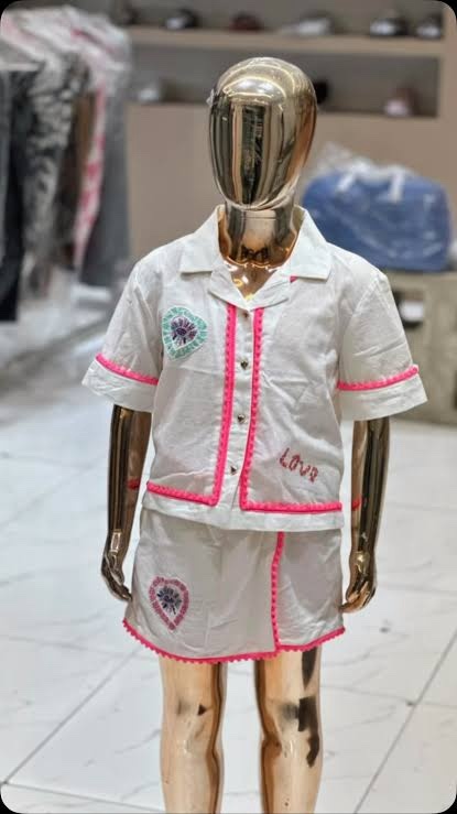 img_8991 White Neon Embellished Cropped Shirt - Image 1