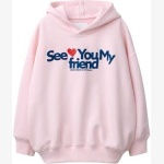 Heart Print Hoodie