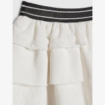 Girls White Tiered Rara Skirt - Image 2