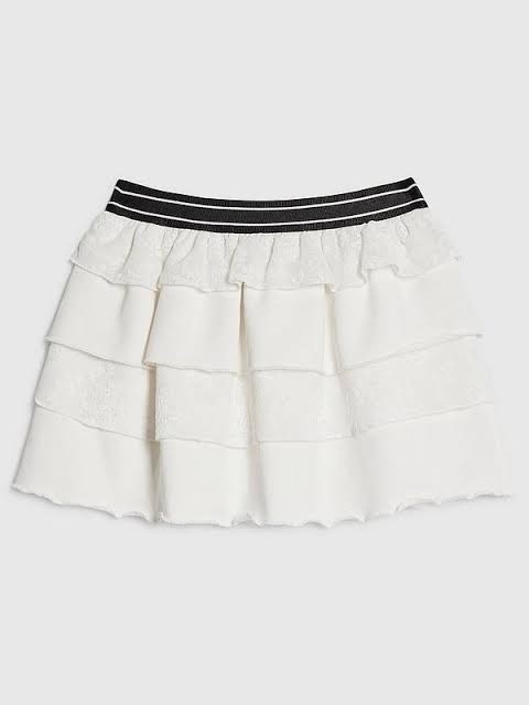 img_9006-2 Girls White Tiered Rara Skirt - Image 1