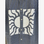 BOXY FIT SHIRT WITH CONTRAST CHECK PATCHES - Image 2