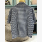 BOXY FIT SHIRT WITH CONTRAST CHECK PATCHES - Image 3