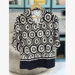 CONTRAST GEOMETRIC PRINT SHIRT