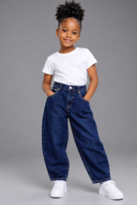 Zara: Kids Deep Indigo Blue Baggy Fit Jeans - Image 3