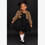 Rachel Zoe: Kids Leopard Faux-Fur Jacket and Tutu Dress Set - Image 3