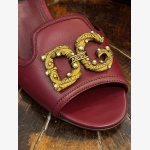 DOLCE & GABBAN DG AMORE BIANCA LEATHER SLIDES - Image 2