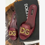 DOLCE & GABBAN DG AMORE BIANCA LEATHER SLIDES - Image 5