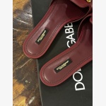 DOLCE & GABBAN DG AMORE BIANCA LEATHER SLIDES - Image 3