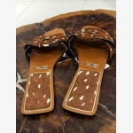 CROSSOVER LEATHER SANDALS WITH SHEEPSKIN - Image 3