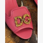 DOLCE & GABBAN DG AMORE  BIANCA LEATHER SLIDES - Image 2