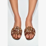 CROSSOVER LEATHER SANDALS WITH SHEEPSKIN - Image 5