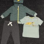 Striped Hoodie, Graphic Tee, and Jogger Pants 3-Piece Outfit Set