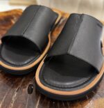 LEATHER SLIDE SANDALS - Image 2