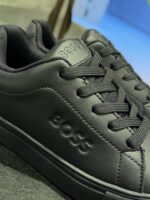BOSS Kids' Logo Court Low-Top / Low-Cut Trainers - Image 3