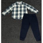 Wrangler Toddler Boys Plaid Twill Button-Up Shirt and Pants