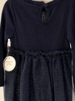 blue long-sleeve ribbed dress - Image 2