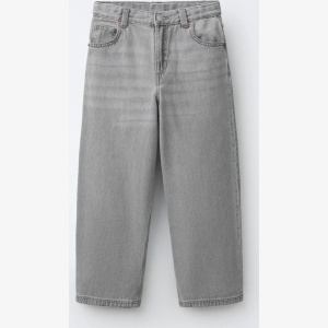 Zara: Kids Relaxed Baggy Fit Denim Jeans – Grey