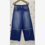 boohooMAN: Extreme Rigid Zip-Off Leg Cross Embroidery Baggy Jeans - Image 2
