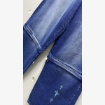 boohooMAN: Extreme Rigid Zip-Off Leg Cross Embroidery Baggy Jeans - Image 6