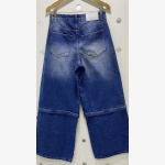 boohooMAN: Extreme Rigid Zip-Off Leg Cross Embroidery Baggy Jeans - Image 3