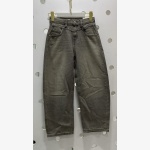 Zara: Kids Girls Studded Barrel-Fit Jeans – Washed Grey/Brown - Image 2