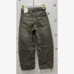 Zara: Kids Girls Studded Barrel-Fit Jeans – Washed Grey/Brown - Image 3