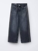 Zara: Kids Girls’ Wide-Leg Jeans with Chain Details