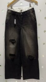 boohooMAN: Baggy Rigid Ripped Jeans with Boxer Waistband - Image 2