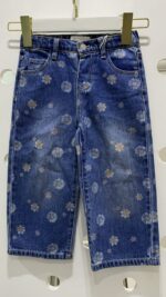 Zara: Kids Wide-Leg Daisy Print Jeans - Image 2