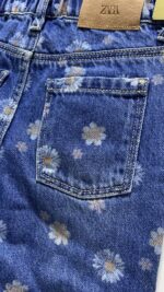 Zara: Kids Wide-Leg Daisy Print Jeans - Image 5