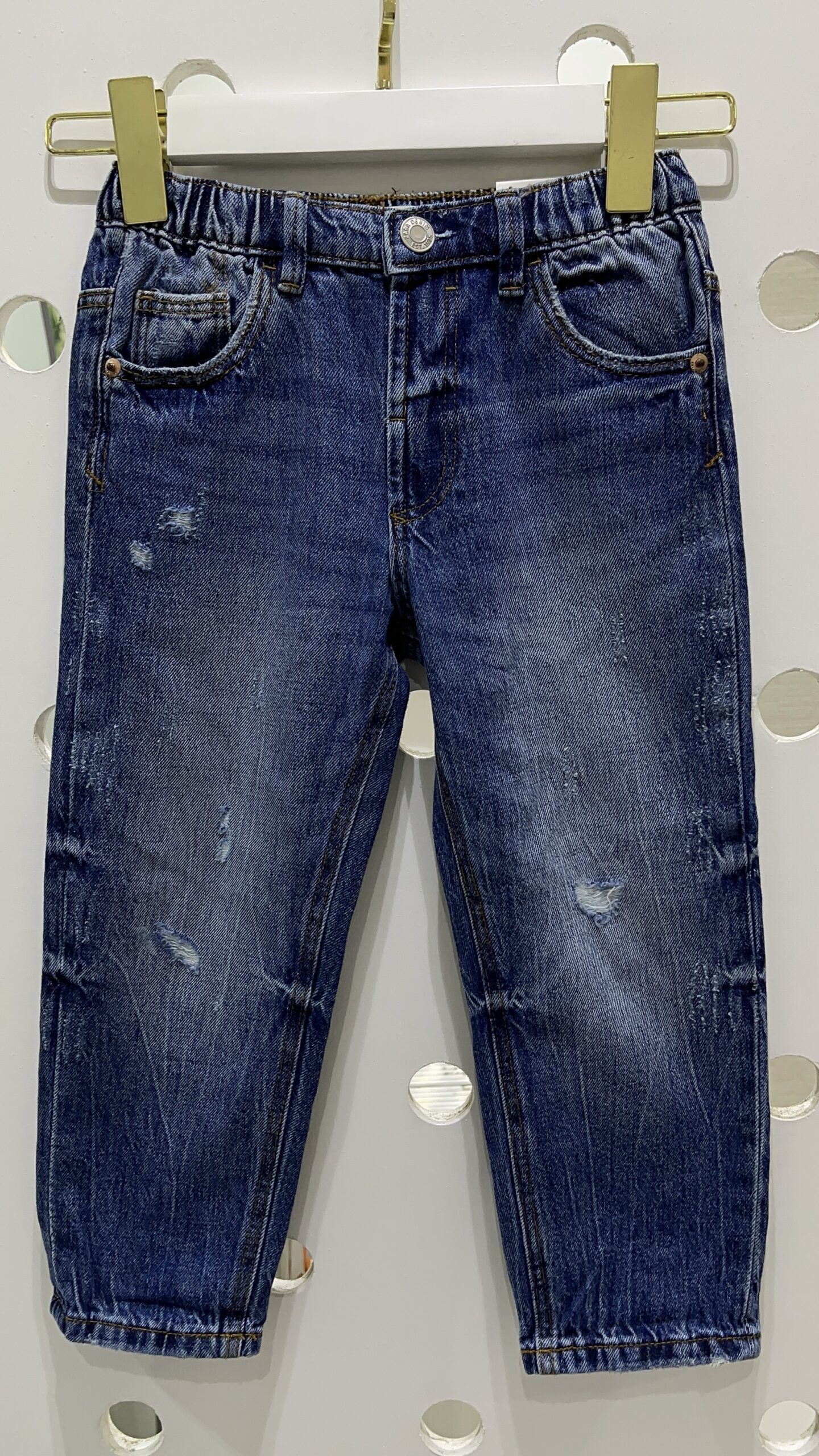 img_6640-2 Zara: Kids Ripped Low Baggy Jeans - Image 1