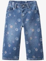 img_6652 Zara: Kids Wide-Leg Daisy Print Jeans - Image 1